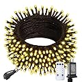 HeKation Christmas Led Lights Outdoor, 100ft 300 Led Warm White Christmas String Lights for Tree Holiday Party Garden, Timer & Memory Function & 8 Modes