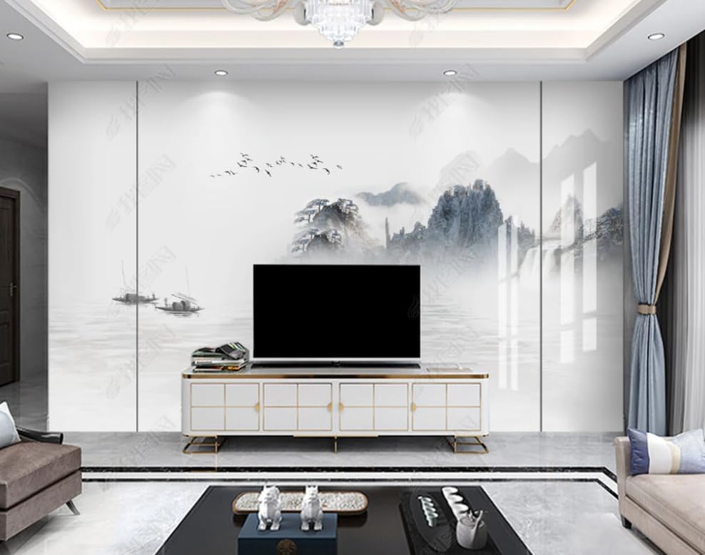 Papier peint intissé paysage panoramique zen pour créer un salon apaisant