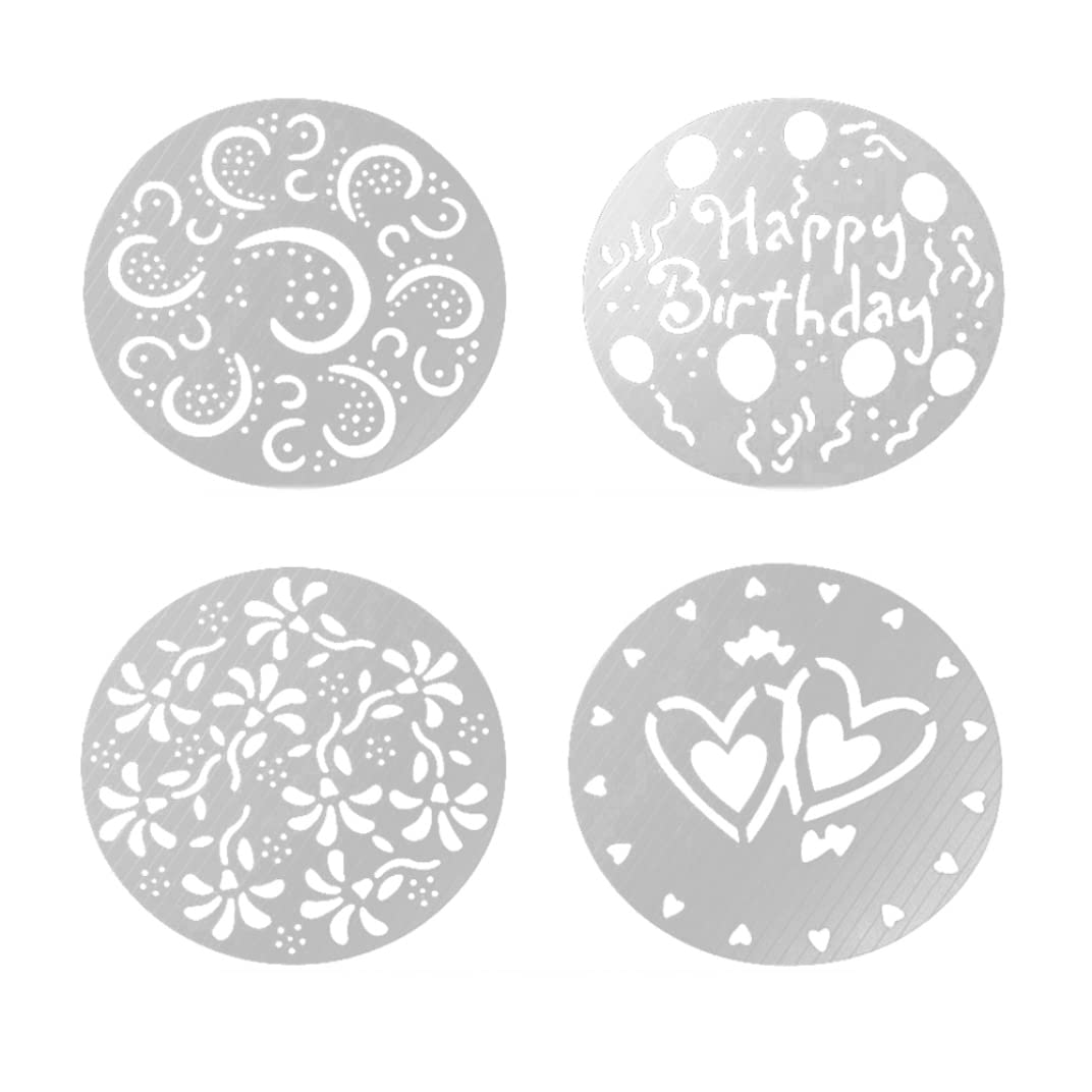 Stencil Per Torte Compleanno - 4 Pezzi, Diametro 20 Cm, Per Decorare Torte E Cupcake - Foto 12