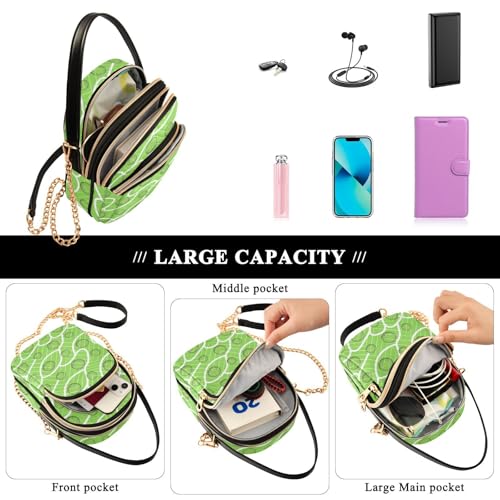 Image of MCHIVER Golf Crossbody Bag for Women Cell Phone Purse Wallet with Removable Chain Shoulder Handbag