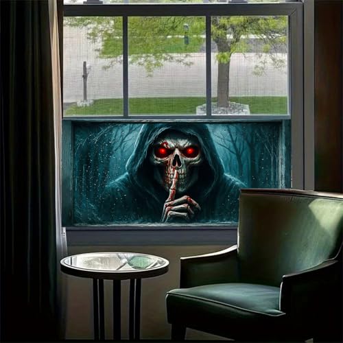 HOMETITUTE Horror Film Adhesivo para Ventanas 39.3x17.7 in miniatura 1
