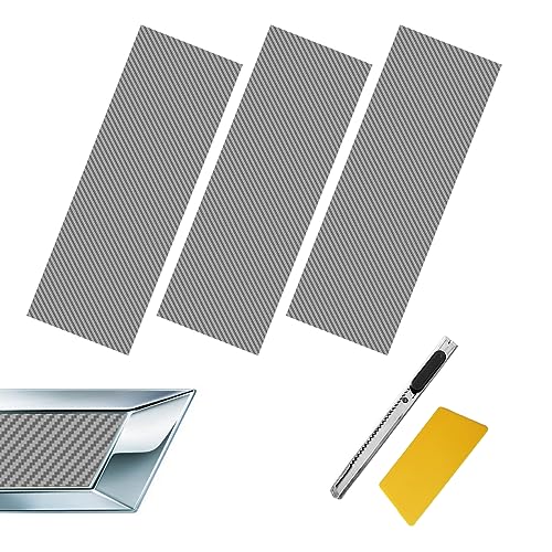 Image of Compatible with 11.8 inch x 4 inch 3PCS Chevy Bowtie Emblem Logo Stickers Cut DIY Decals, 3 Pcs Universal Logo Overlay Gray
