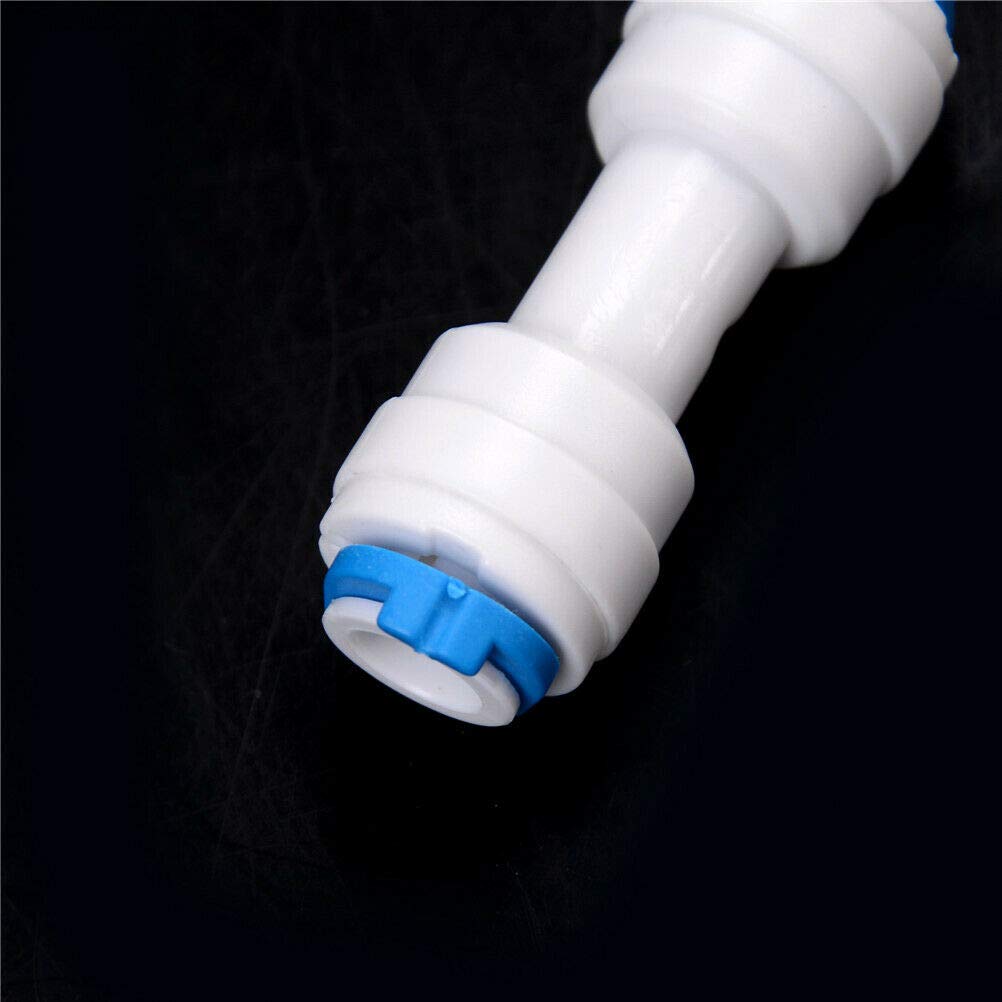 Grifo de filtro de agua, conectores, 5 piezas, para sistema de filtro de agua RO de ósmosis inversa (6,35 mm a 6,35 mm conexión recta)