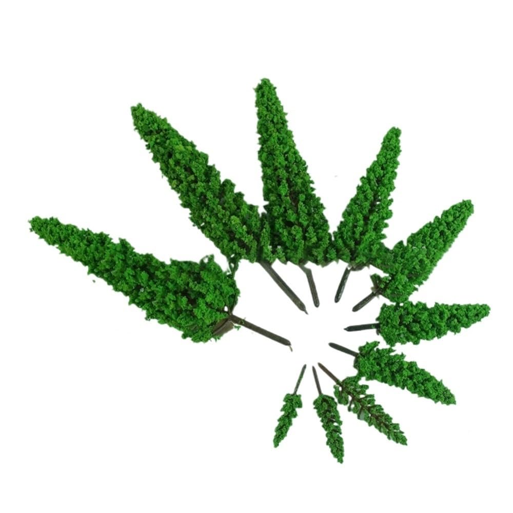 Miniature Scenery Decor 10pcs Artificial Mini Trees, Fake Plants For Sand Table Models Scene Decoration, Bonsai Landscape Decorative Tree