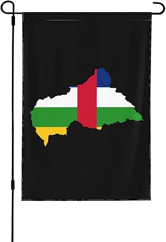 Central African Republic Terrain Map Garden Flag 28"x40" Inch Double Sided Garden Flags Home Lawn Outdoor Decor Flags Party Banner Welcome Flag