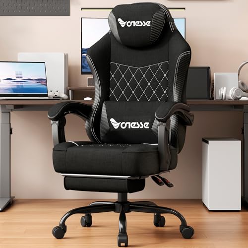 Vonesse Office Chair, Gaming Chair with Linen Breathable Mesh Fabric, Desk Chair with Adjustable...