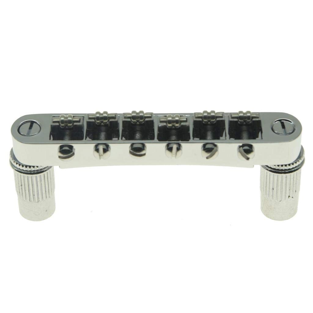 Musiclily 52mm Ponte ABR-1 Tune-O-Matic Bridge Per Chitarra Elettrica Epiphone Les Paul, Nero - Foto 3