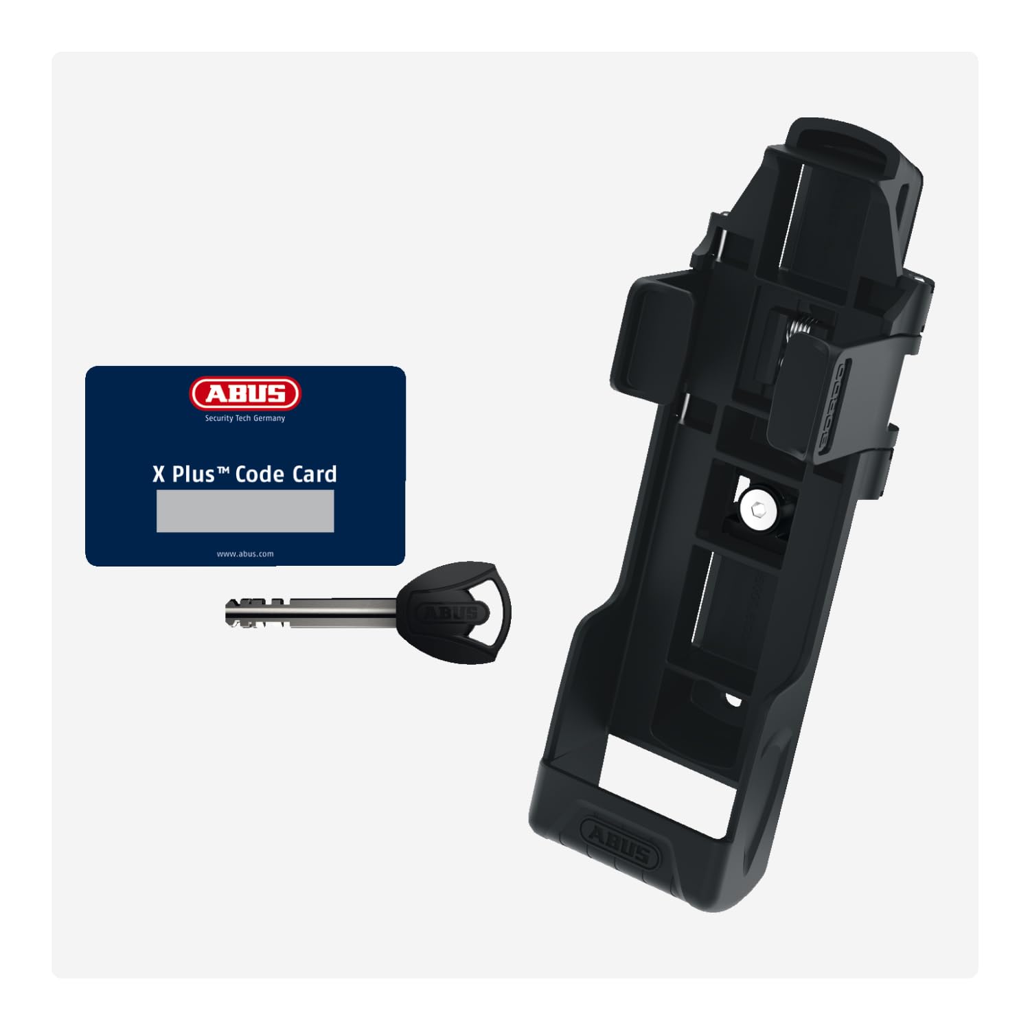 ABUS Lucchetto pieghevole Bordo 6200K 90 SH - Lucchetto flessibile per bicicletta con staffa - Corpo serratura girevole a 360° - Sicurezza grazie all'acciaio temprato e al cilindro XPlus - 94 cm, nero