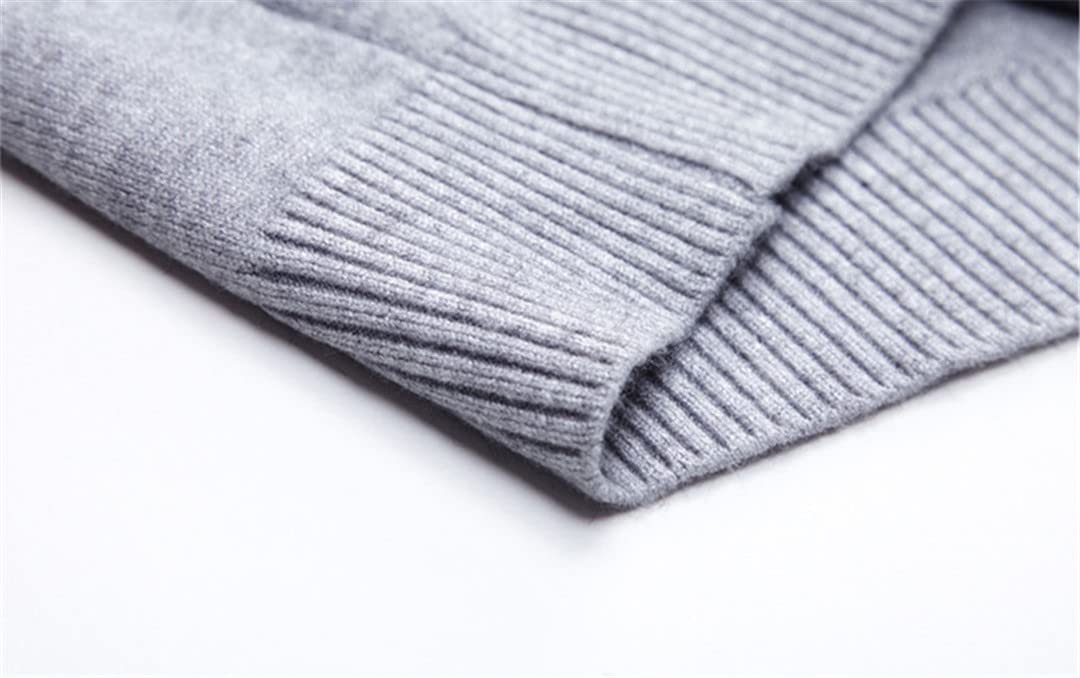Hamthuit Suéter de cuello alto para hombre de invierno suéter de punto delgado suéteres de los hombres casuales elásticos de cuello alto suéteres