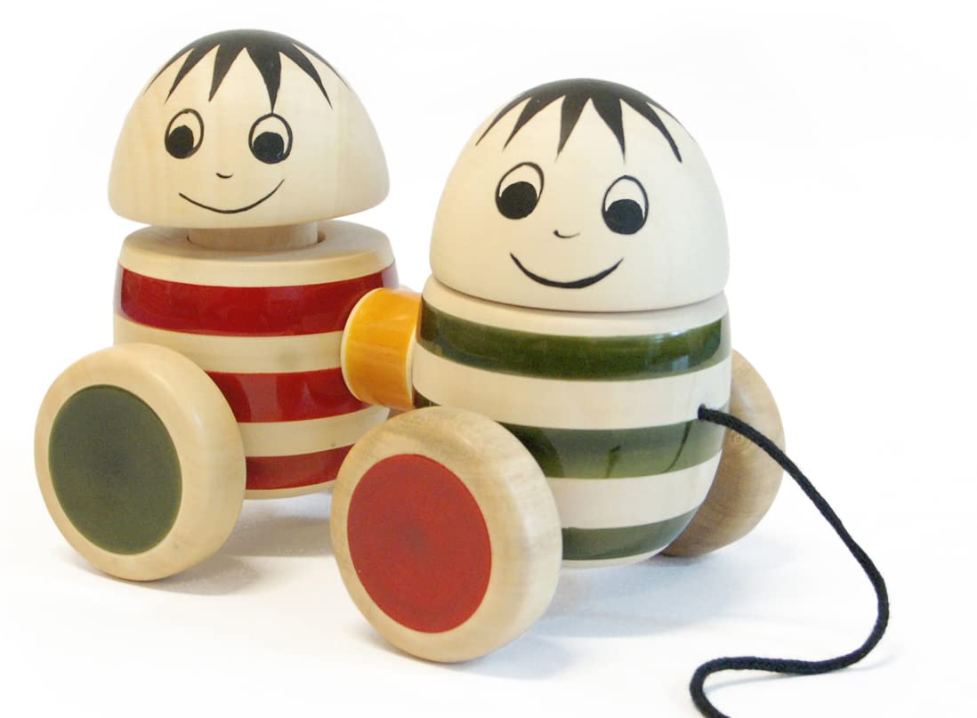 FAIRCRAFTCREATIONS Handcrafted Wooden Toy : BOBBLERS | Wooden Pull Toy | Channapatna Toys-image-32