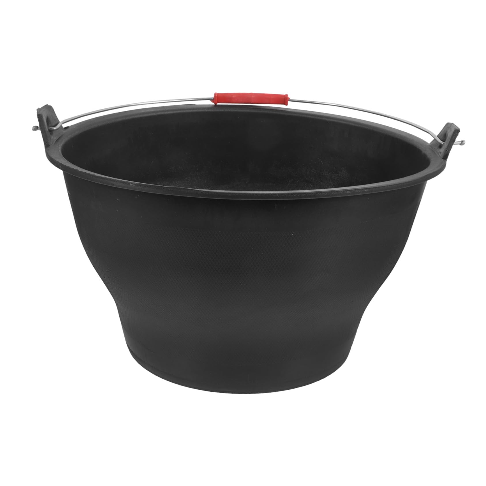 Seau de Chantier Renforcé en Plastique Noir pour Ciment et Boue