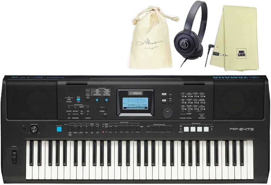 Amazon | YAMAHA PSR-E473 【ヘッドフォン(ATH-S100BK)、オリジナル
