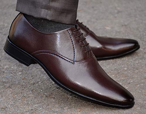 Image of AADI Men's Synthetic Leather Derby Party Formal Shoes