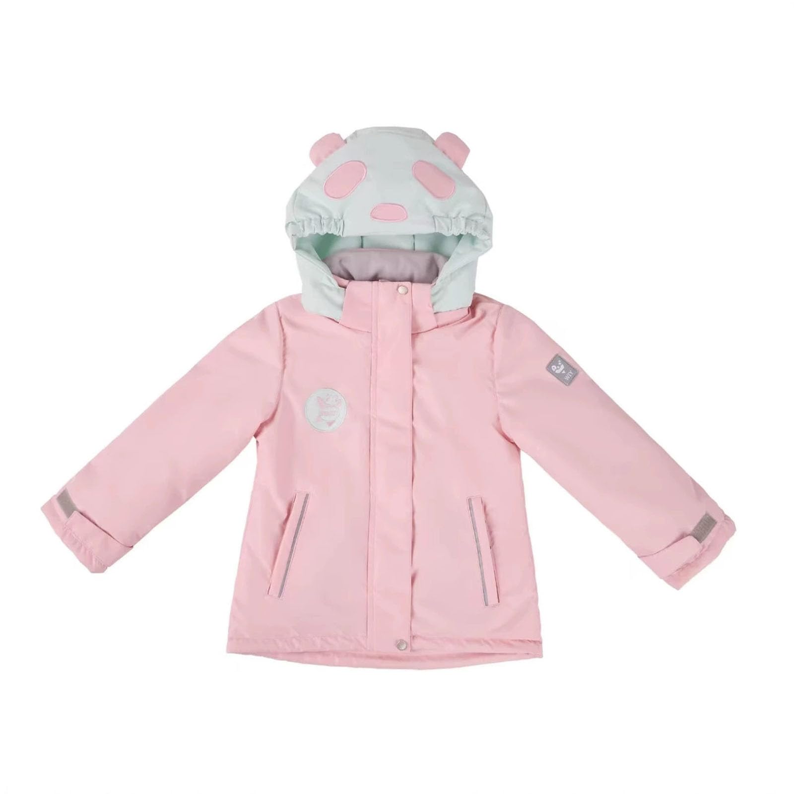 Bonito mono de panda con chaqueta para niños – Ropa de juegos de invierno al aire libre a prueba de viento forrada de forro polar cómodo para el día a día para el colegio de invierno