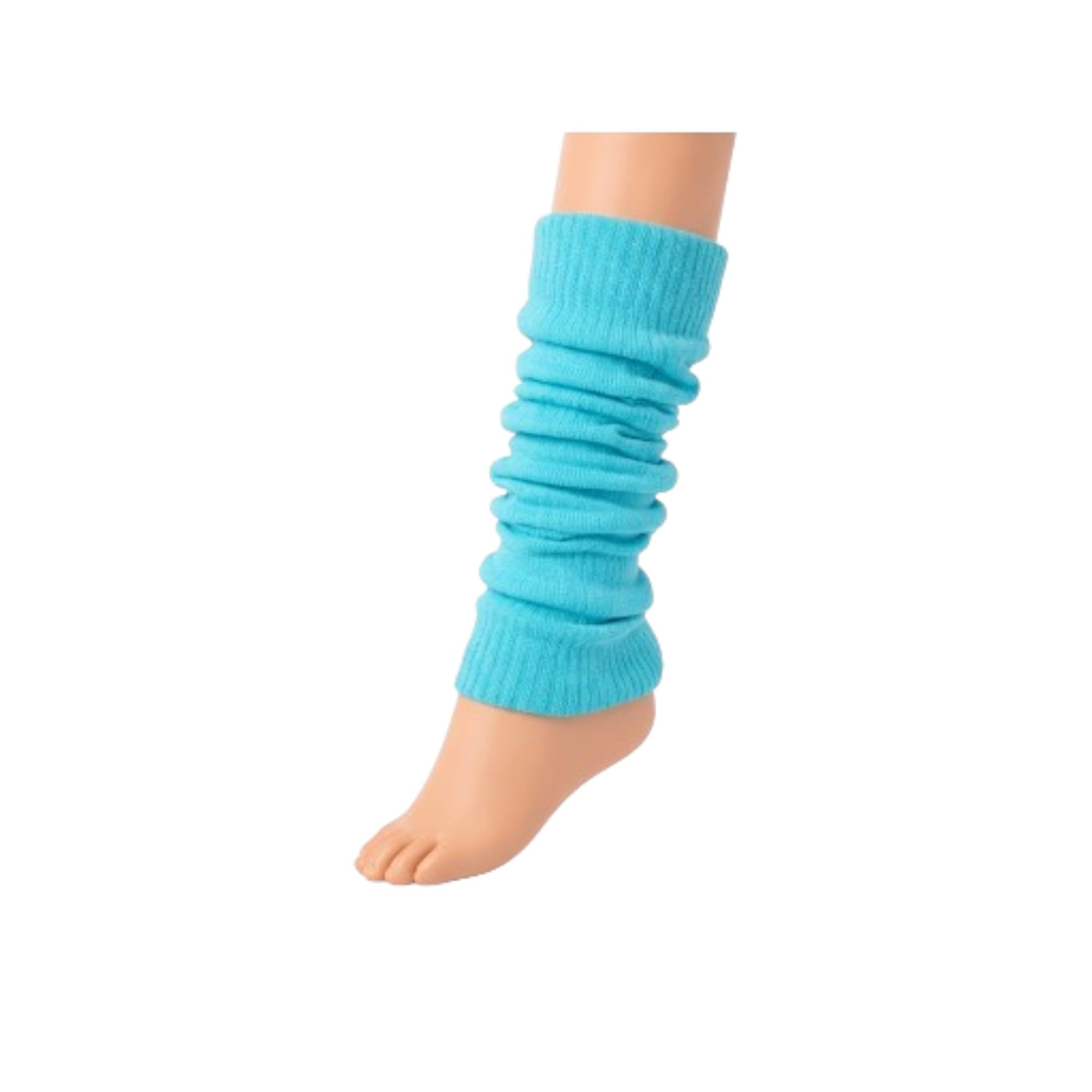 Hiffy Kids Girls Plain Leg Warmer Girls School Dance Wear Legwarmer Tutu Fancy (Turquoise)