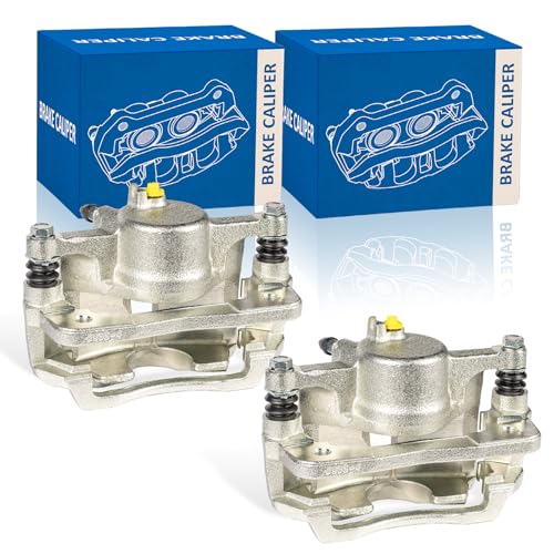 Zecnaud Brake Caliper Assembly with Bracket Pair Front Compatible with 1997-2000 EL for 1996-2011 Honda Civic 2010-2014 Honda Insight Disc Brake Caliper 19B1833 19B1832