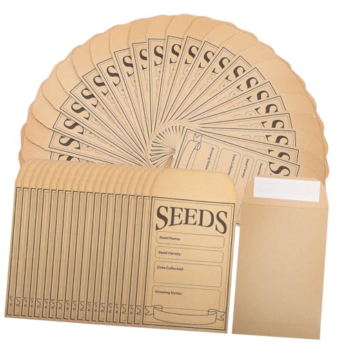 QUMIIRITY 200個 入り 牛皮紙封筒 小型封筒 茶色クラフト紙製 耐久性強化 自己粘着シール付き 小物 種子 紙幣収納用 おしゃれで便利な 類ラベル