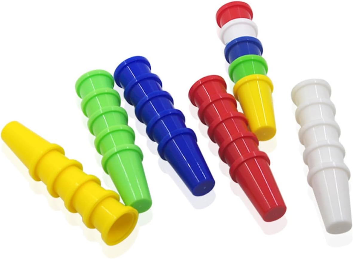 STOBOK 60pcs Colorful Plastic Finger Protectors Double Thimble Caps for Quilting Sewing and Crafting Essential Needlework Accessories for Ages
