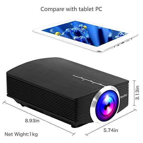 Yaufey 1600 Lumens LED Mini Proiettore Domestico
