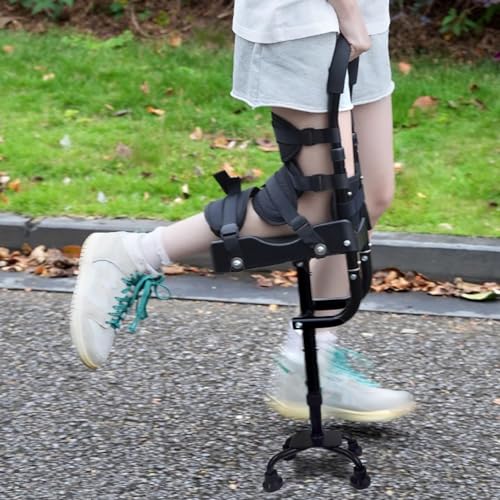  Hands Free Adjustable Crutch for Adults, Pain-Free Walking Aid for Disability
| Adjustable Height Knee Crutch, Peg Leg 