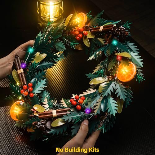 BrickBling LED Light Kit Compatible with Lego Icons Wreath, Decorative Lighting Compatible with Lego 10340 (No Model) by BrickBling - Image 2