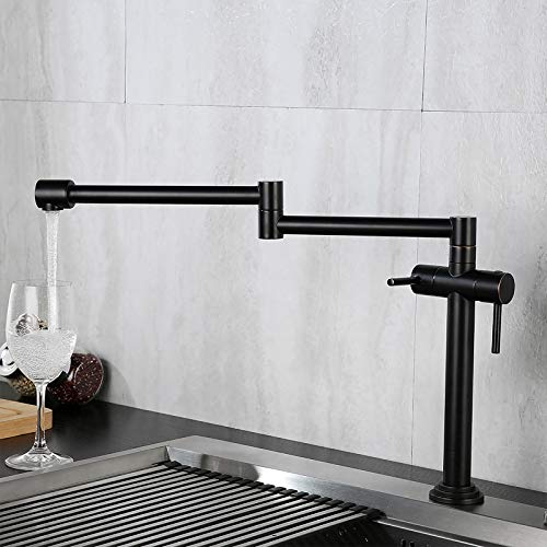 Robinet d'Évier de Cuisine Extensible Pliant et Mitigeur Laiton - 4