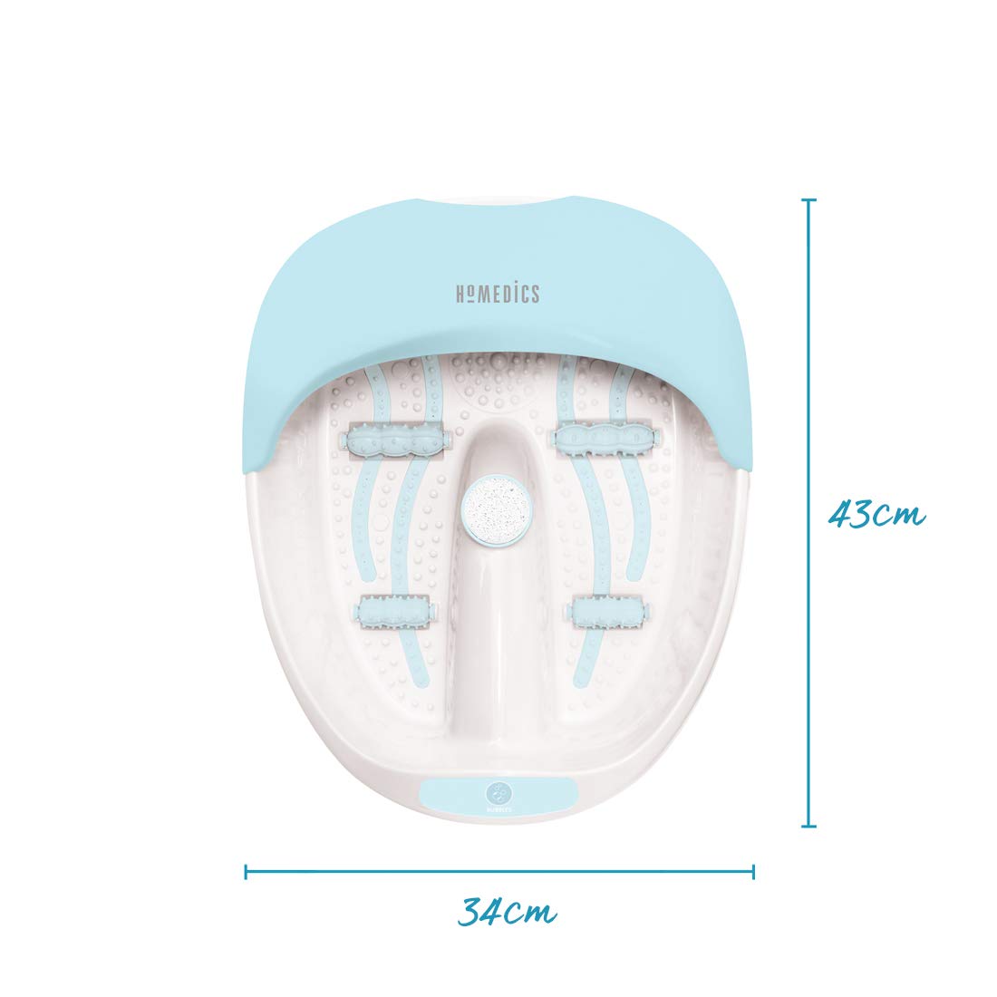 HoMedics Spa de pied 3 en 1 HoMedics - Hydro massage apaisant, vibrations, chaleur, microcirculation, réflexologie de stimulation magnétique, 4 rouleaux de massage, maintien de la chaleur