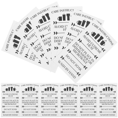 Kisangel 30 Stück Pflegeanleitungskarten für Trinkbecher Klare Reinigungshinweise Glatte Papierkarten als Praktische Pflegehinweise für Kleine Unternehmen und Online-Shops