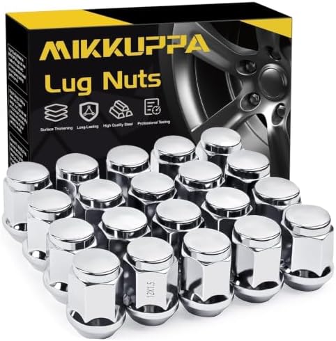 MIKKUPPA M12x1.5 Lug Nuts - 20pcs Chrome