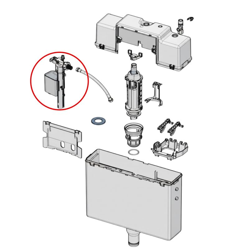 Roca AV0022400R - Kit Mecanis Descar Hdv 47 Active Wc Recambio - Sistema De Instalación - Sist Inst Para Aparato Suspendido - Sistemas Instalación Active Wc