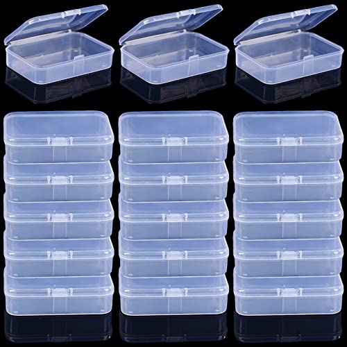 Clear Plastic Playing Card Boxes Snaps Closed Poker Gaming Playing Card Deck Cases Holder Plastic Storage Box Clear Trading Card Box Card Storage Organizer for Bank Business Card (18Pcs)