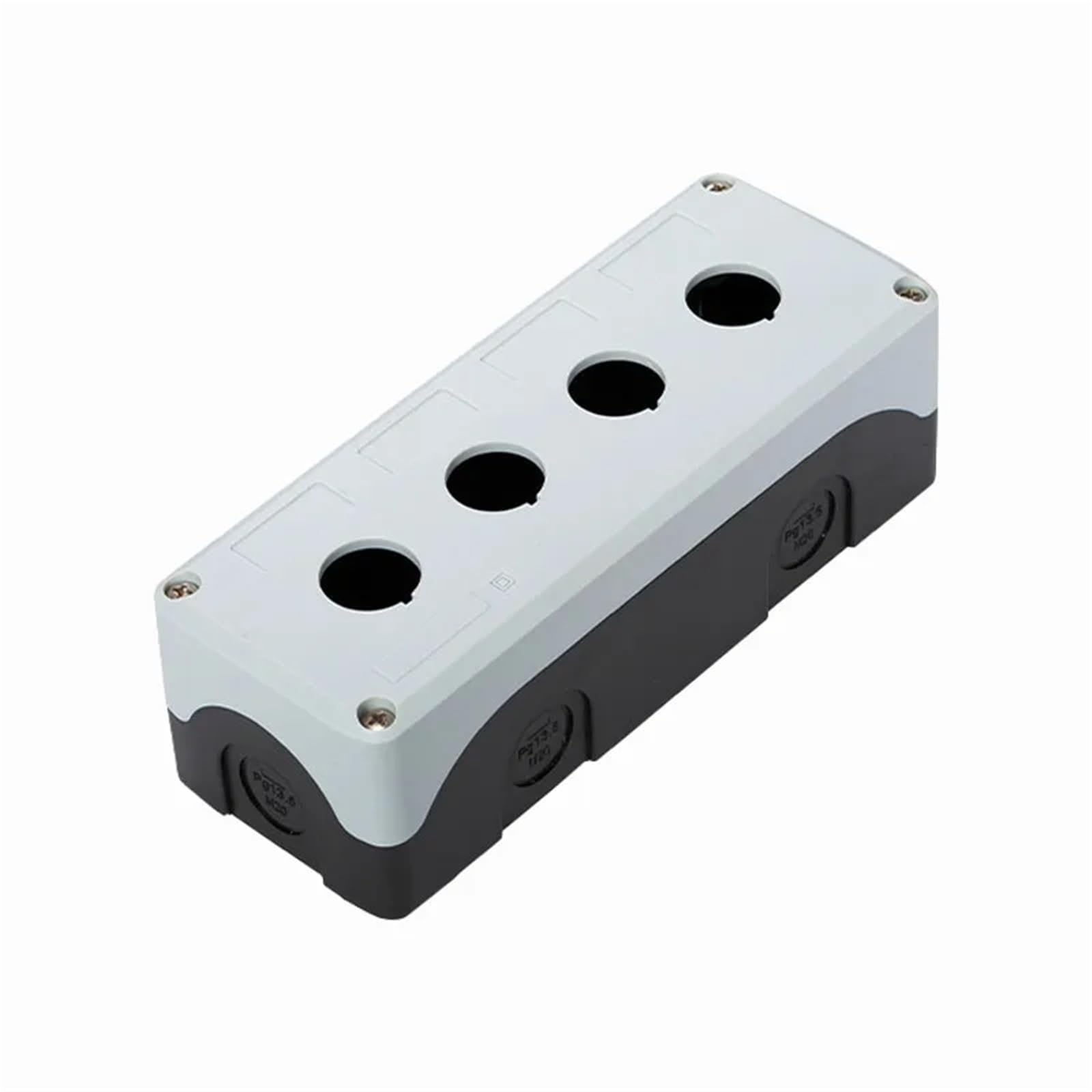 Caja de Control de interruptores de botón Impermeable, 1/2/3/4/5 Orificios, luz indicadora Industrial, Caja de Parada de Emergencia eléctrica de plástico de 22 mm(4Hole)