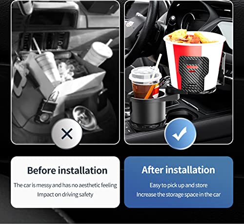 Iryna Dual Cup Holder Expander Adapter For Car,2 In 1 Upgraded Automotive Cup Holder Extender Expandable Drink Holder With 360° Rotating Adjustable Base To Hold Most Water Bottles Drink Kfc Coffee Cup #TOP5