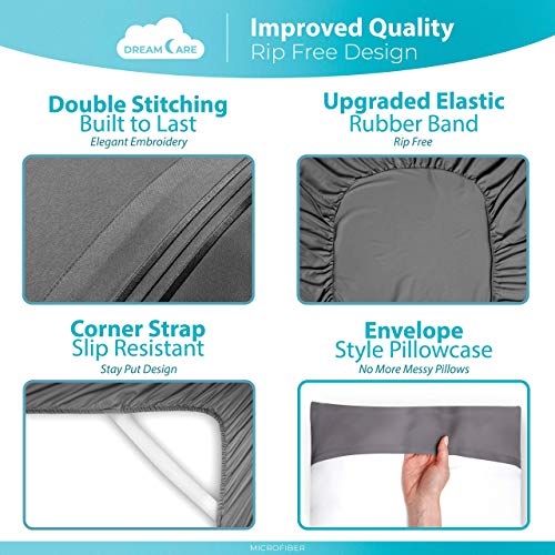 Image of DREAMCARE Twin XL Sheets - 3pc Breathable Cooling Sheets Twin XL Sheet Sets