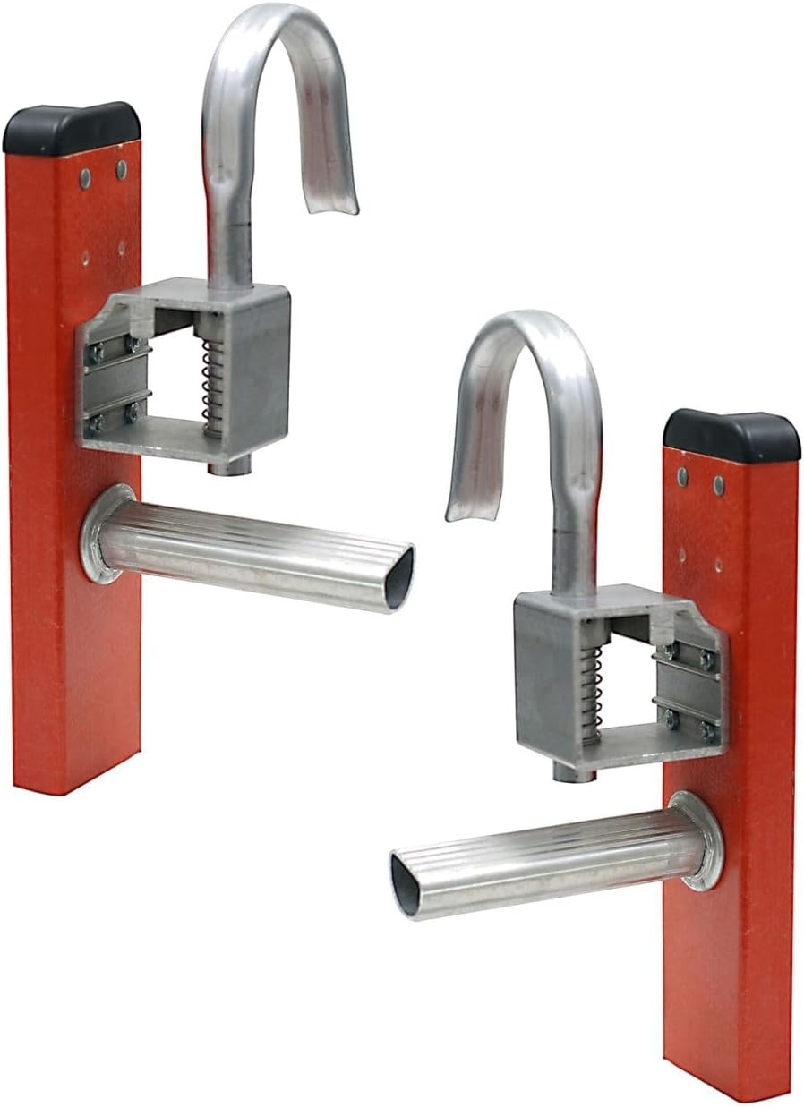 Generic Werner 74-1 Cable Hook Kit - Fits On Werner Fiberglass Extension Ladders - Includes: 2 Hooks & Hardware, Silver