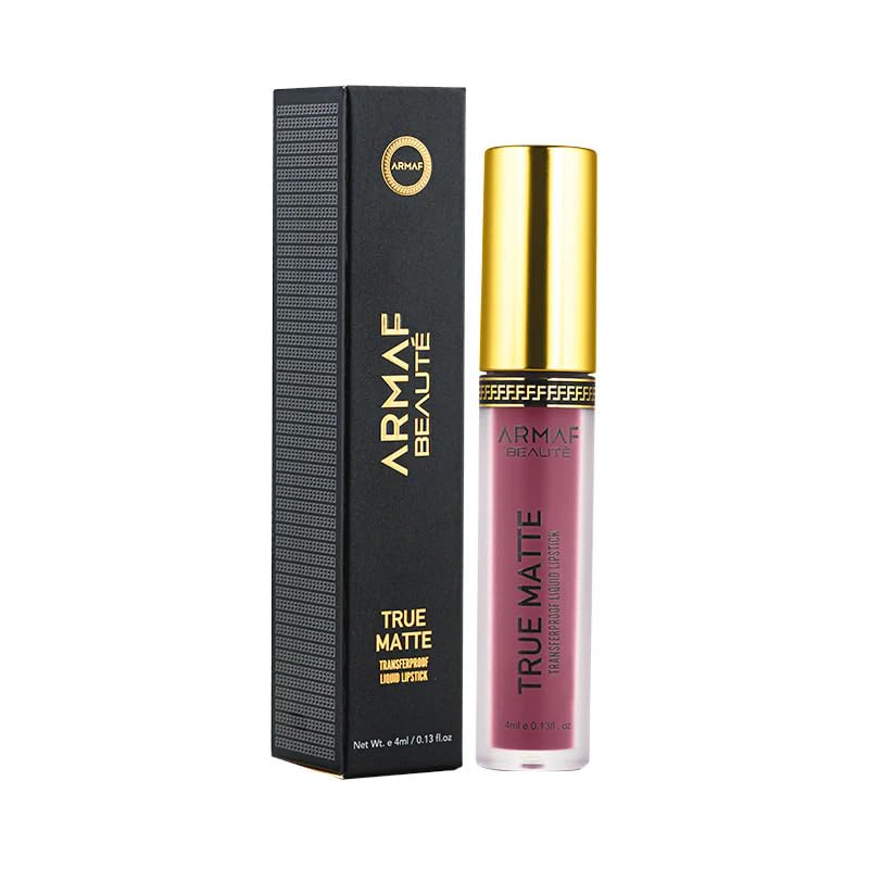 Armaf Beauté True Matte Liquid Lipstick - Long Lasting Lipstick, Vivid Burgundy, 4ml / 0.13 fl.oz, La Rosa-picture-17