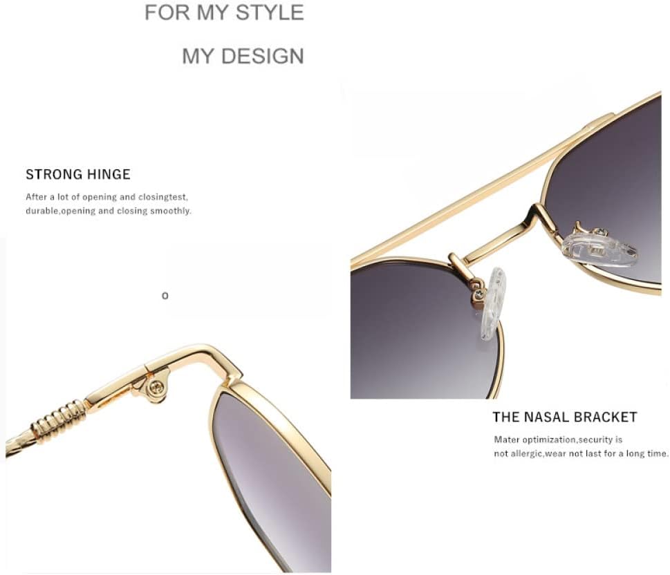MUTYNE Luxury Fashion Square Retro Sunglasses Ladies Small Octagonal Metal Polygon