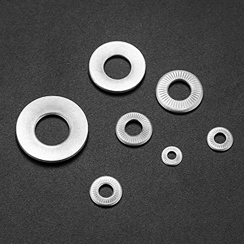 belleville 128 pcs conical knurled spring washers stainless steel coned-disc amp disc cupped spring washers assortment set m3-m12