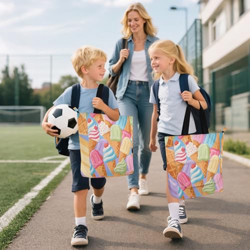Sac de bibliothèque robuste zippé pour enfants, grand volume résistant pour livres et école
