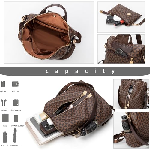 Lbiayion Womens Backpack Purse Leather Anti-Theft Large Fashion Designer Travel Backpack Bag Men'S Backpack Shoulder Bags thumb #4