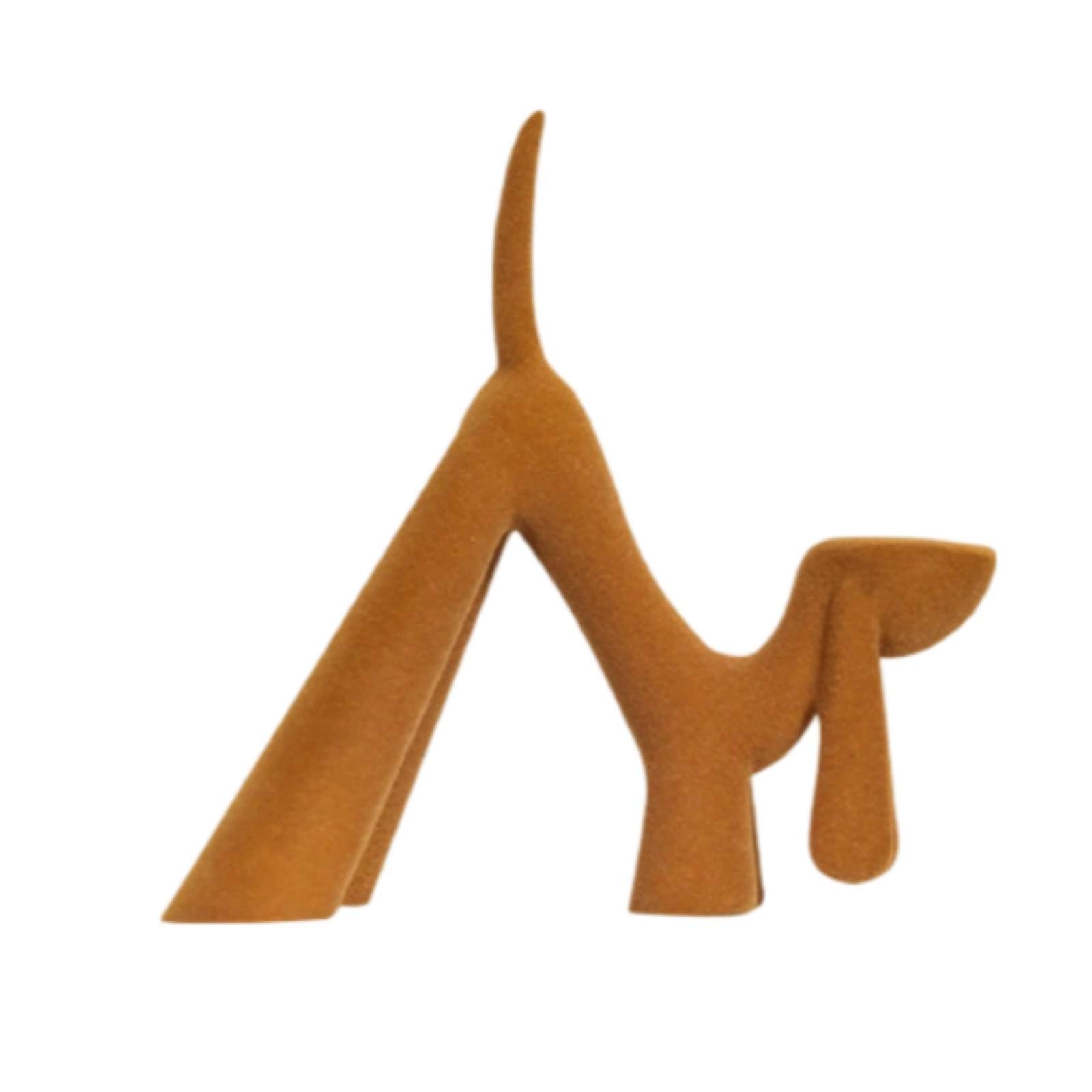 Baoblaze Escultura Metálica Estatua Perro Figurilla Decorativa Adorno Abstracto Estilo Contemporáneo Adecuada para Hogar Estudio Sala Entrada
