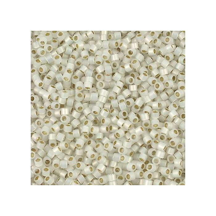 50 g Miyuki DELICA Seed Beads Rocailles, Size 11/0, Silver Lined Opal (# DB0221), Japan, Glass