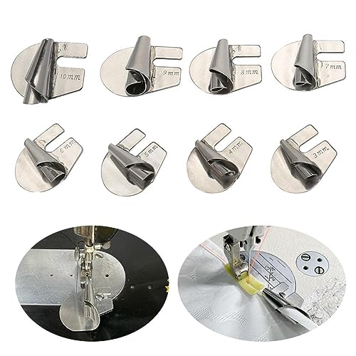 Lot de 8 pieds ourleurs roulés pour machine à coudre, pied presseur étroit pour ourlet roulé, pied presseur large pour ourlet roulé, pied presseur pour machine à coudre