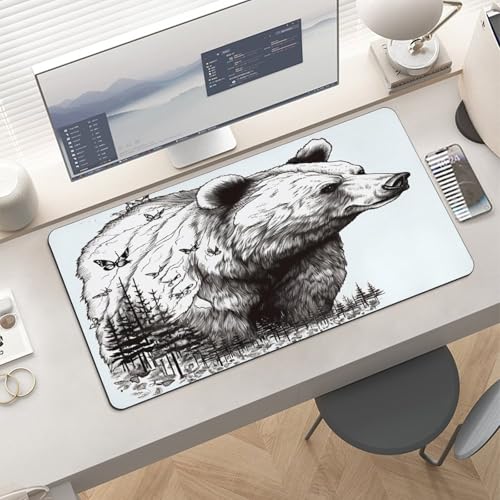 Animal Pad para Ratón Grande Impermeable Oso Wildlife miniatura 6