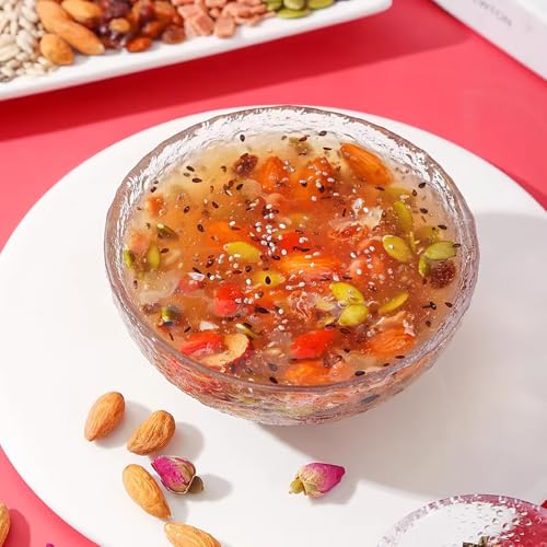 Lotus Root Powder Soup Mix, Instant Chinese Asian Cuisine, Instant Breakfast,Chia Seeds, Osmanthus, Nuts,Chinese Cereal