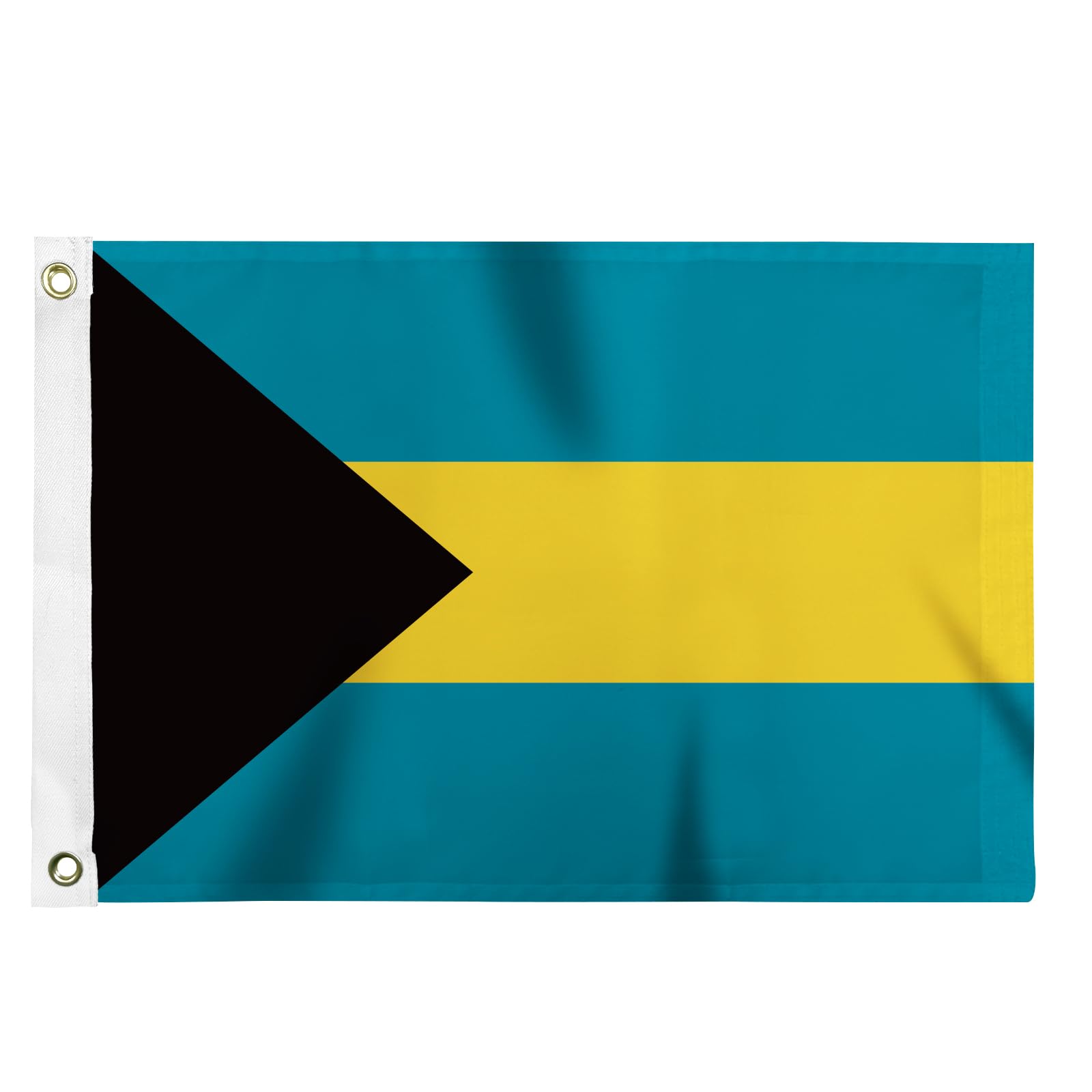 Flagolden Bahamas Flag 12x18 inches for Boat, Vivid Color Bahamas Bahamian Caribbean Flags with 2 Brass Grommets, Small BS Bahamian Flags Heavy Duty Material โ image 1