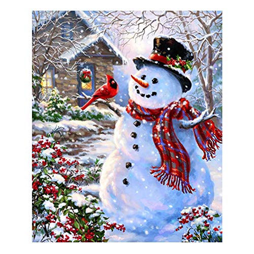 lyrlody Pintura de Diamantes para Niños, Pintura de Diamantes con Accesorios, Kits de Pintura de Diamantes 5D para Niños y Adultos Principiantes, Muñeco de Nieve (muñeco de Nieve 1) Cover
