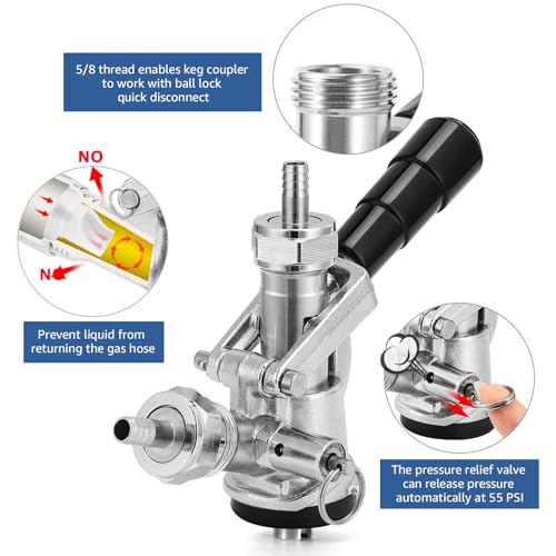 image for Chciyich European Sankey S System Keg Coupler, Beer Keg Tap Coupler, K