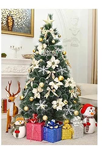 Árvore Pinheiro De Natal Modelo Luxo Cor Verde E Neve Flocos 2,10m 566 Galhos A0621M