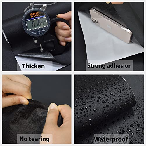 Black Wallpaper Peel And Stick Wallpaper Solid Black Contact Paper For Cabinets Black Matte Wallpaper Self-Adhesive Removable Wallpaper For Bedroom Bathroom Wallpaper Waterproof Vinyl 15.7" X 78.7" #TOP4